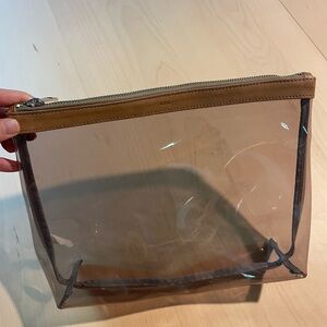 Transparent Brown Leather Trim APC women’s clutch